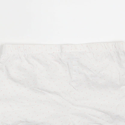 H&M Girls White Polka Dot  Sweat Shorts Size 4-5 Years
