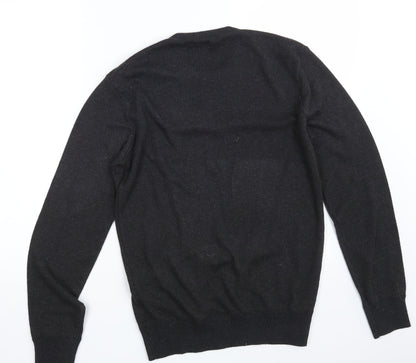 Hutson Harbour Mens Black   Pullover Jumper Size M