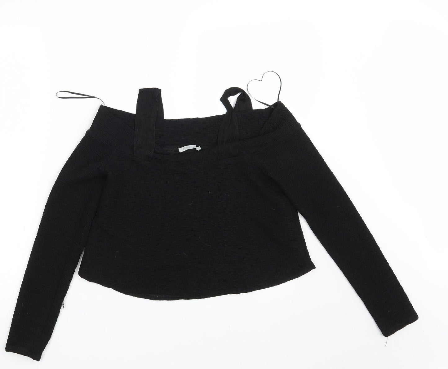 Womens UK Size One Size Zara Black Cropped Tank