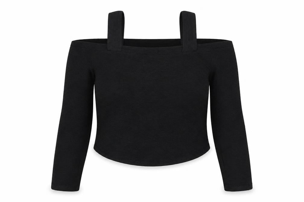 Womens UK Size One Size Zara Black Cropped Tank