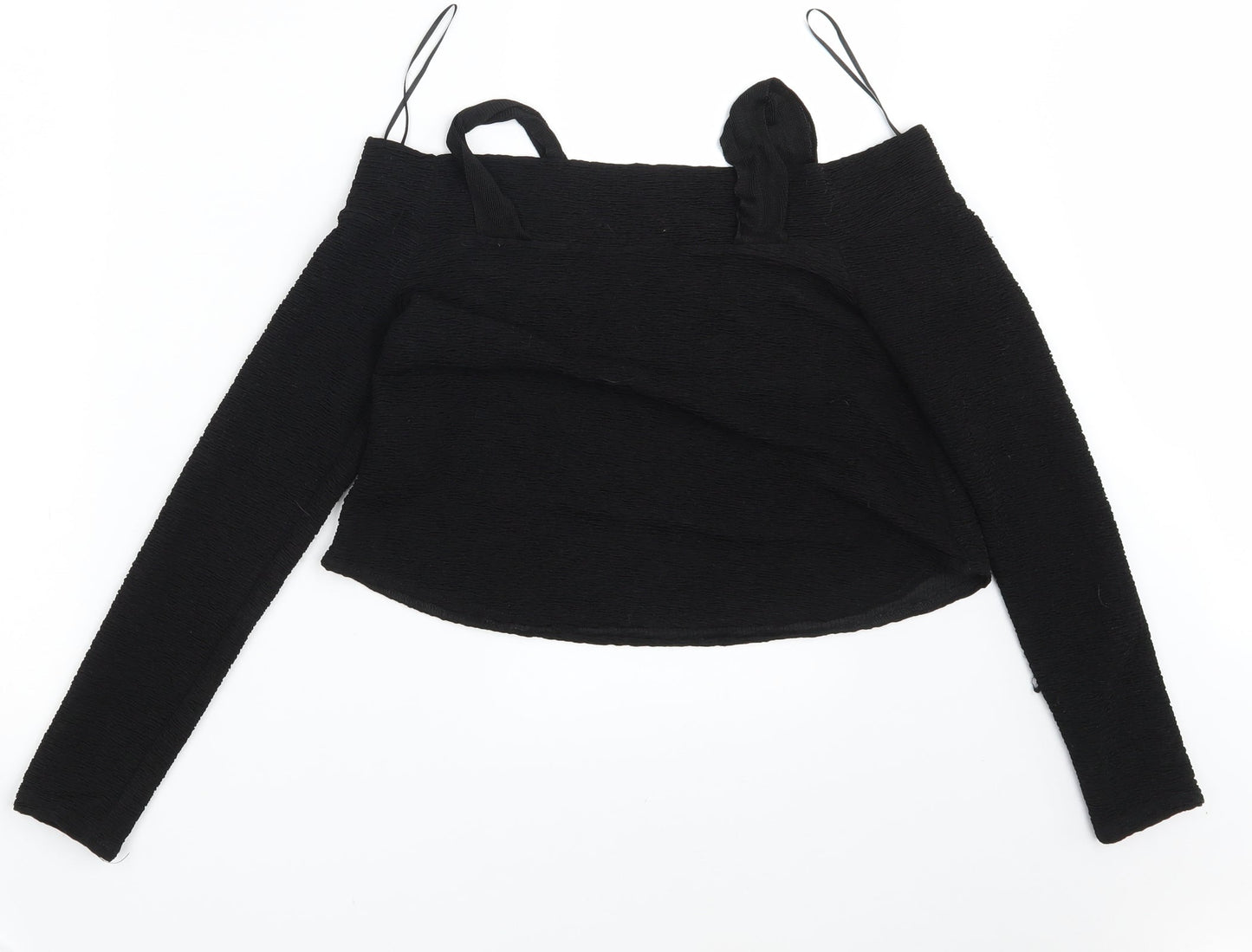 Womens UK Size One Size Zara Black Cropped Tank