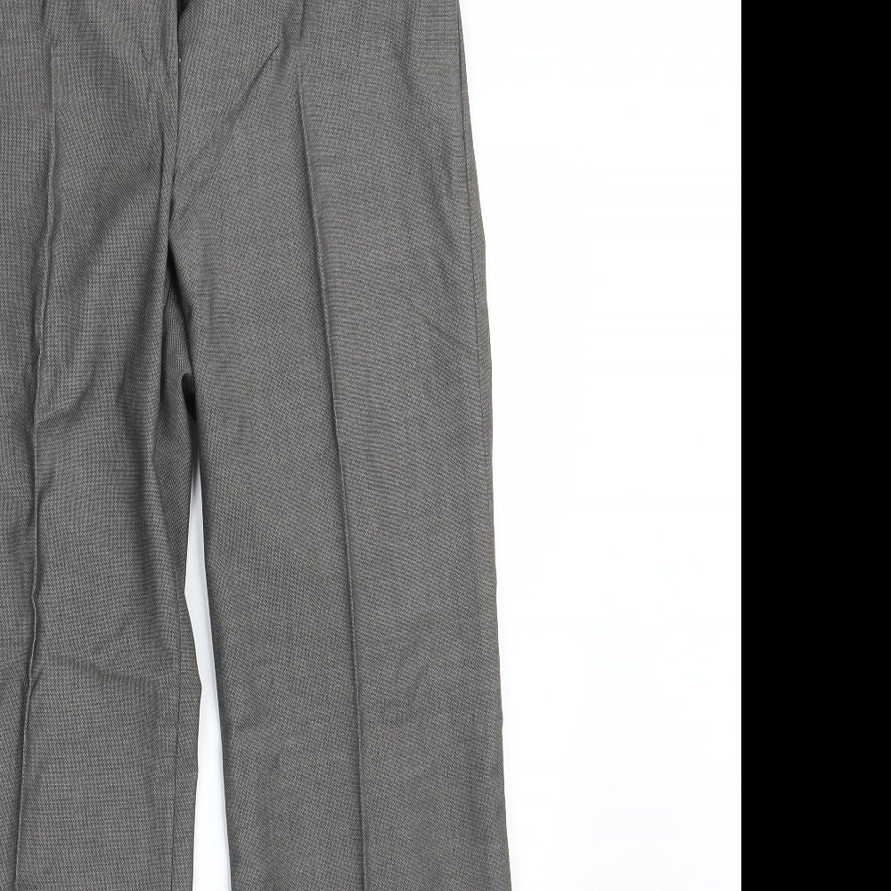 Womens UK Size 8 M&S Regular Fit Dress Pants Grey Trousers