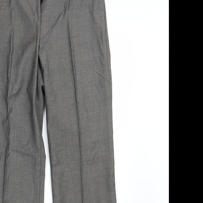 Womens UK Size 8 M&S Regular Fit Dress Pants Grey Trousers
