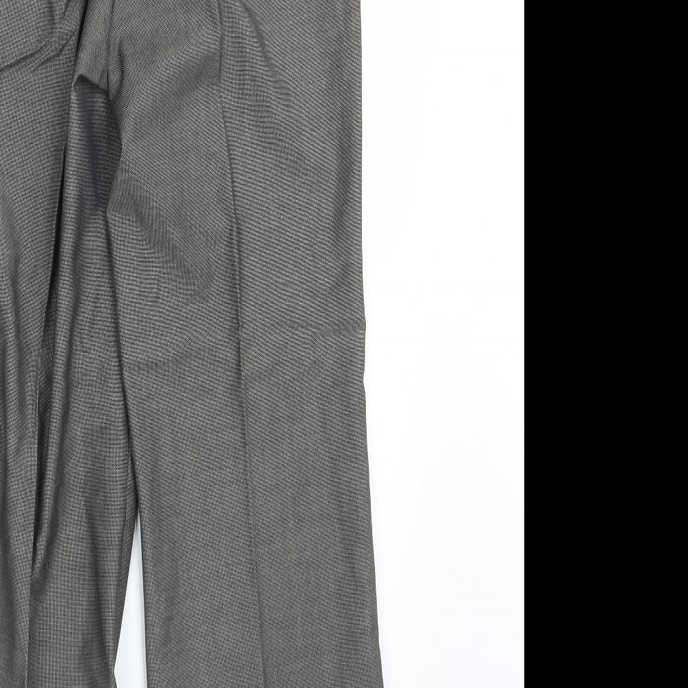 Womens UK Size 8 M&S Regular Fit Dress Pants Grey Trousers