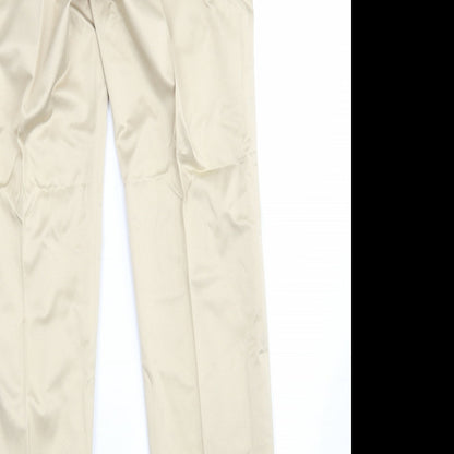 Hein Womens Gold   Dress Pants Trousers Size 28 in L30 in