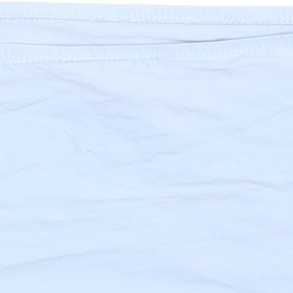 Womens UK Size M New Look Blue Cropped Blouse
