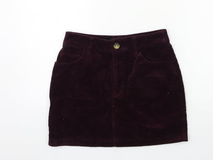 FOREVER 21 Womens Purple  Corduroy A-Line Skirt Size S