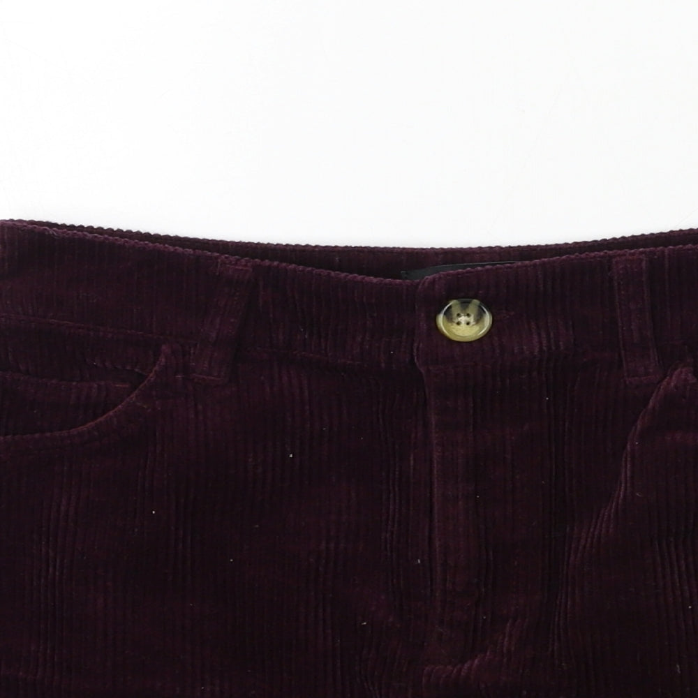 FOREVER 21 Womens Purple  Corduroy A-Line Skirt Size S