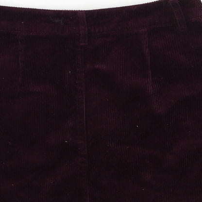 FOREVER 21 Womens Purple  Corduroy A-Line Skirt Size S
