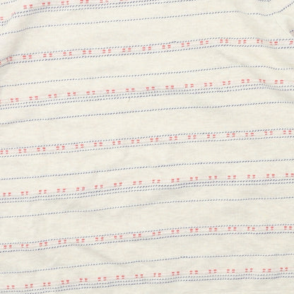 DASH Womens Beige Striped Knit Pullover Jumper Size 12