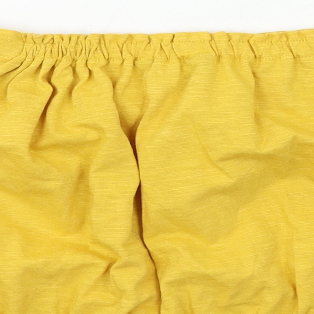 Womens UK Size 8 New Look Yellow Basic Blouse