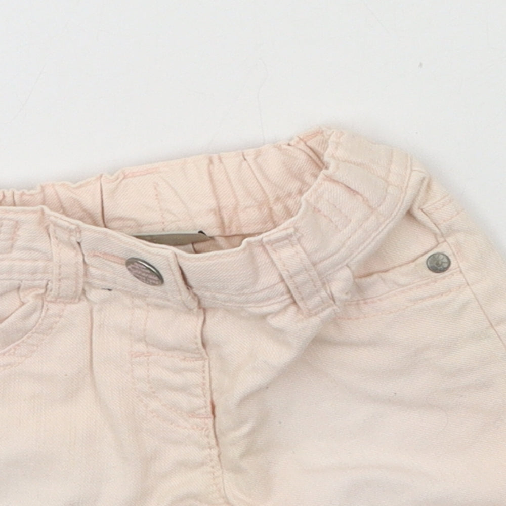 NEXT Girls Pink  Denim Cropped Jeans Size 6-9 Months