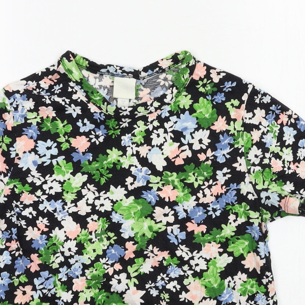 Womens UK Size S H&M Multicoloured Basic T-Shirt