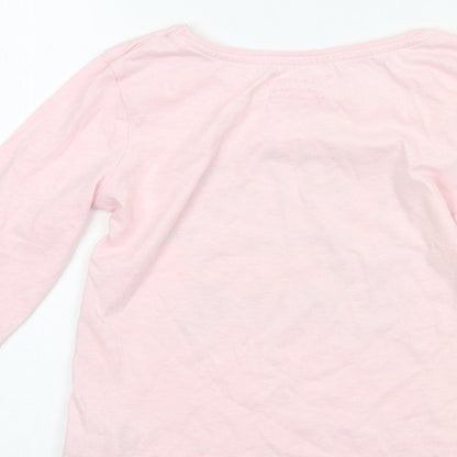 Primark Girls Pink  Jersey Basic T-Shirt Size 8-9 Years  - Follow yours Dreams