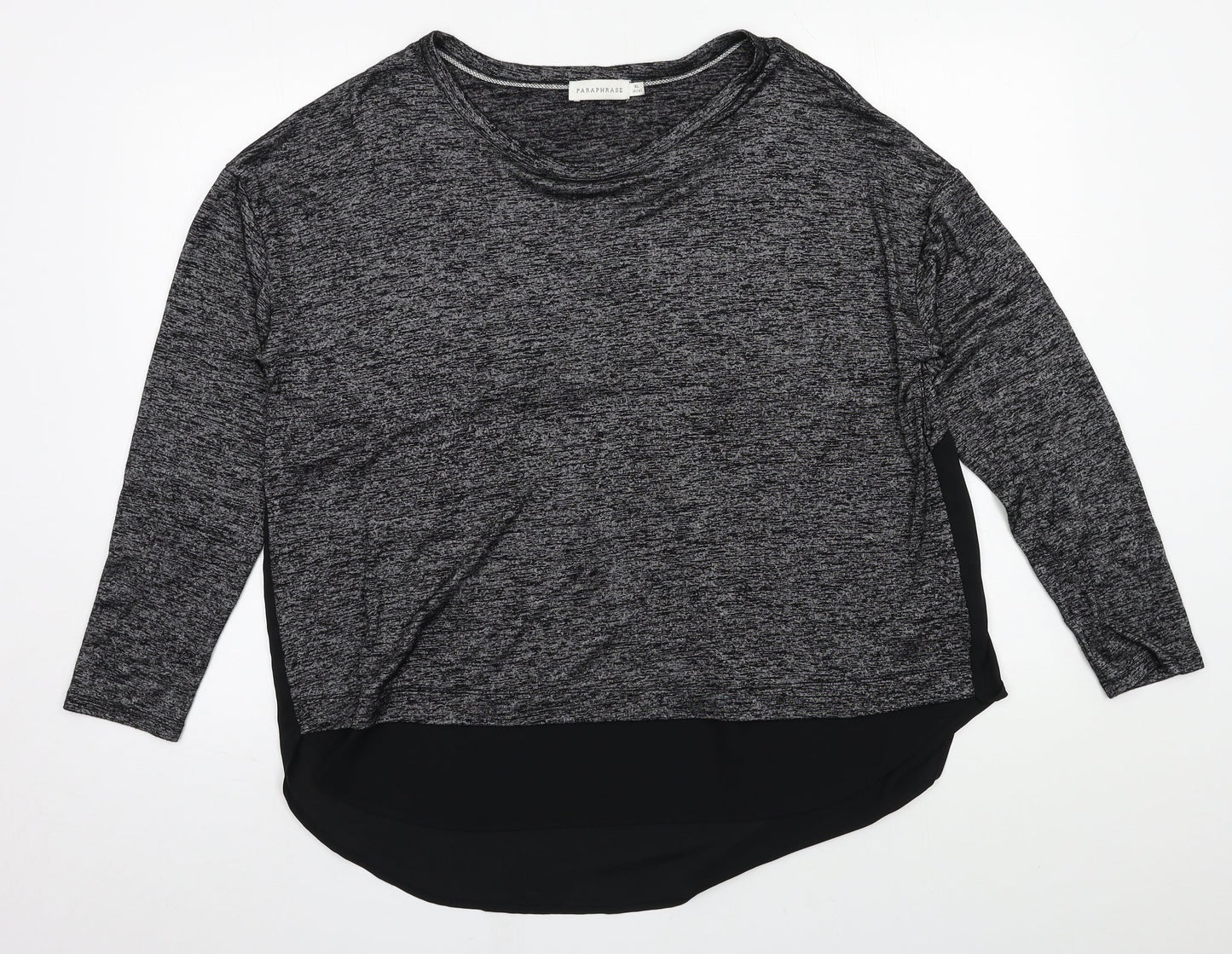 Paraphrase Womens Grey  Jersey Basic Blouse Size 16