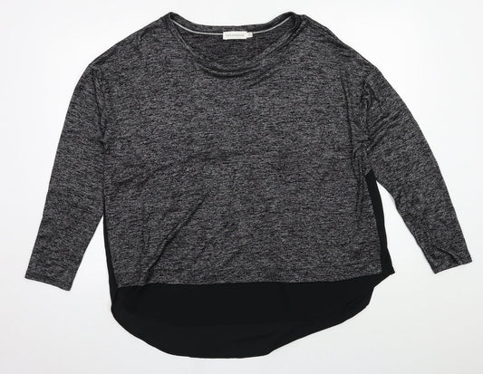 Paraphrase Womens Grey  Jersey Basic Blouse Size 16