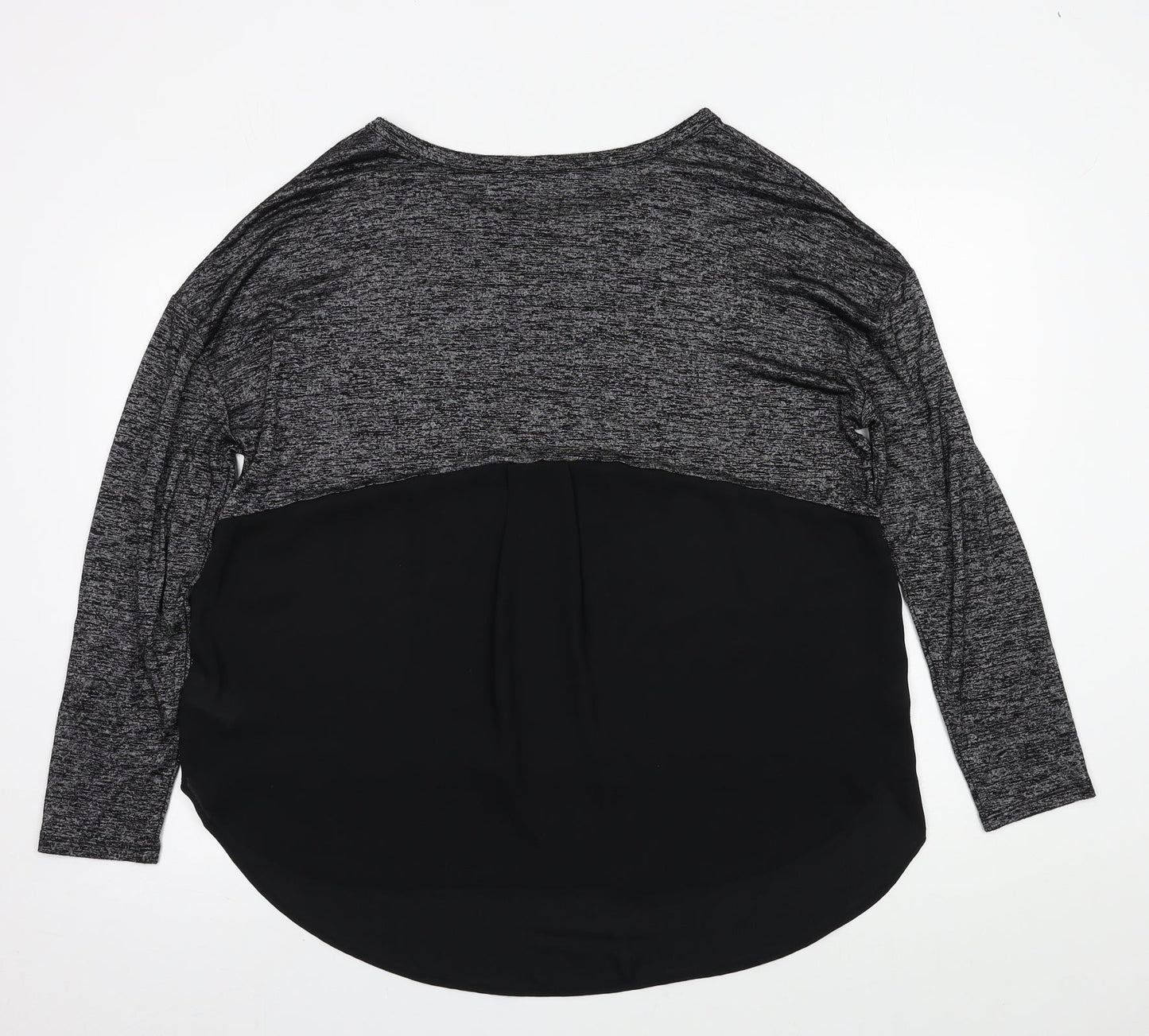 Paraphrase Womens Grey  Jersey Basic Blouse Size 16