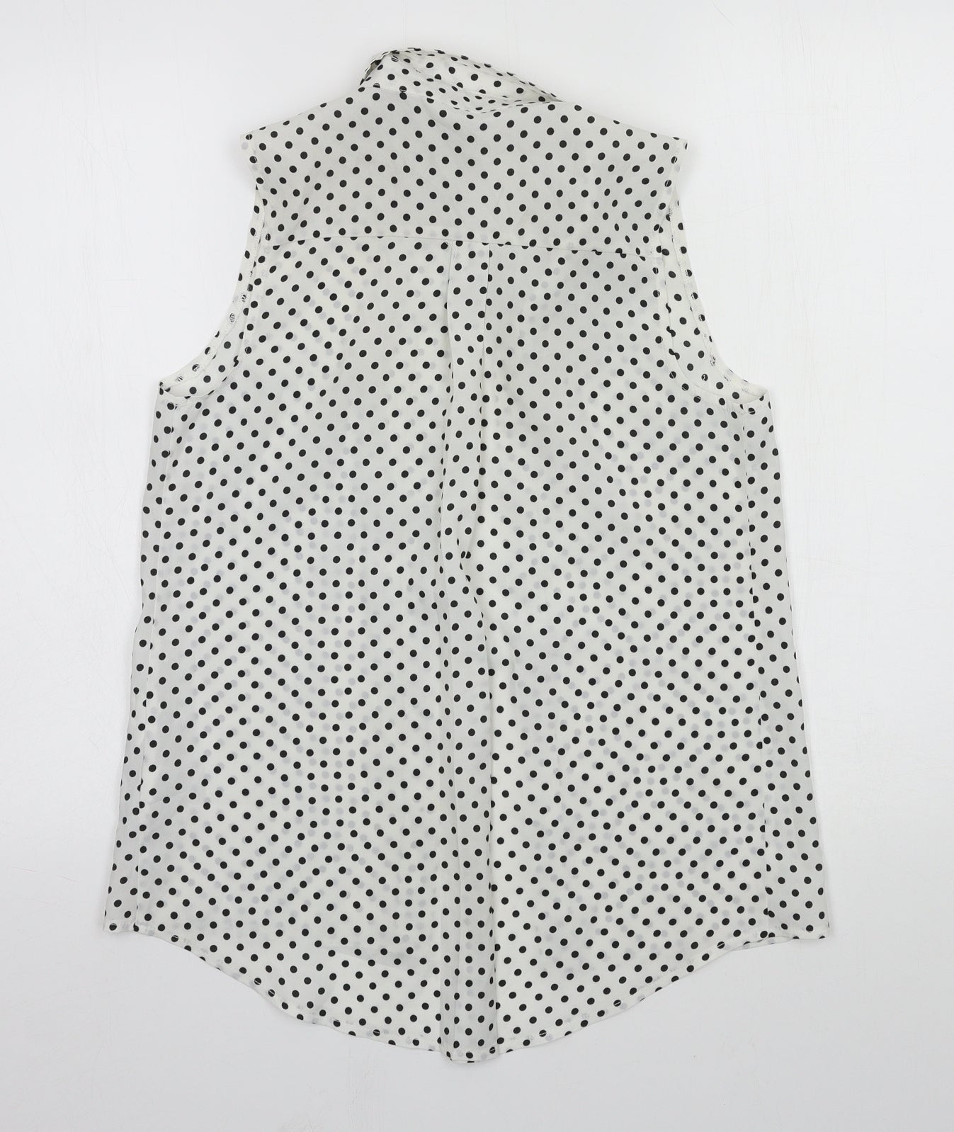 Womens UK Size 8 New Look White Basic Button-Up
