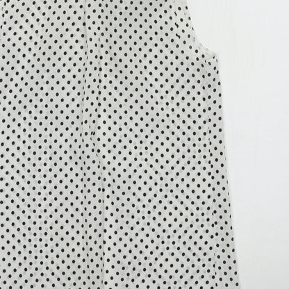Womens UK Size 8 New Look White Basic Button-Up