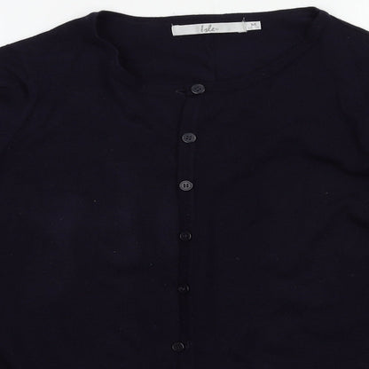 Womens UK Size 14 Isle Blue Cardigan Jumper