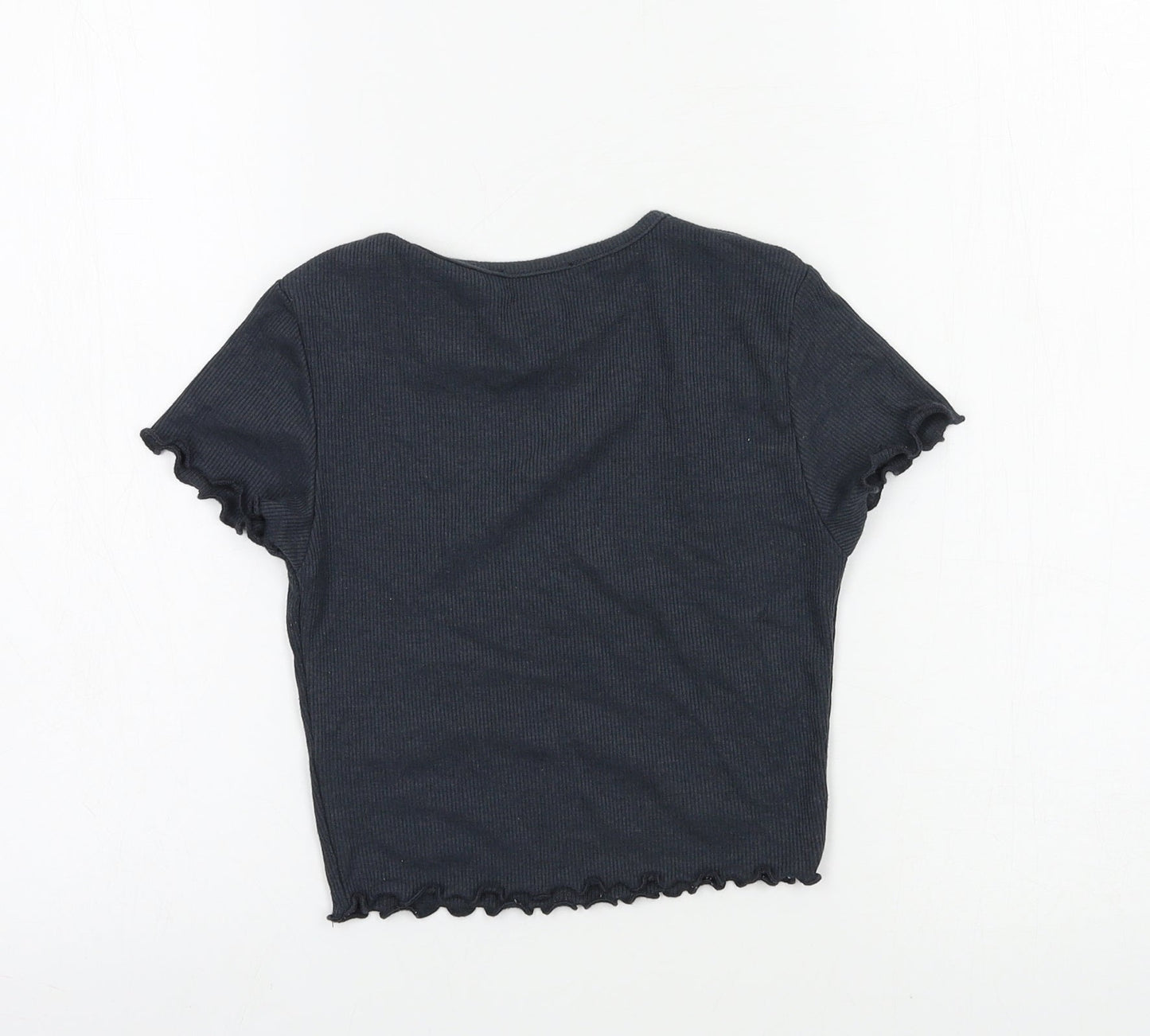 New Look Girls Grey  Jersey Basic T-Shirt Size 9 Years