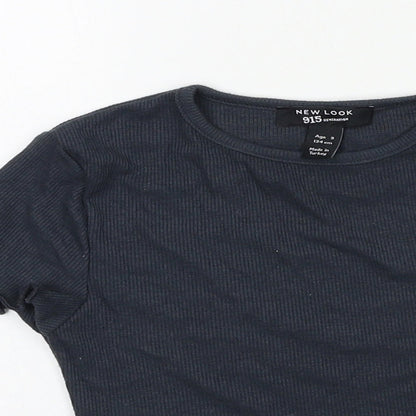 New Look Girls Grey  Jersey Basic T-Shirt Size 9 Years