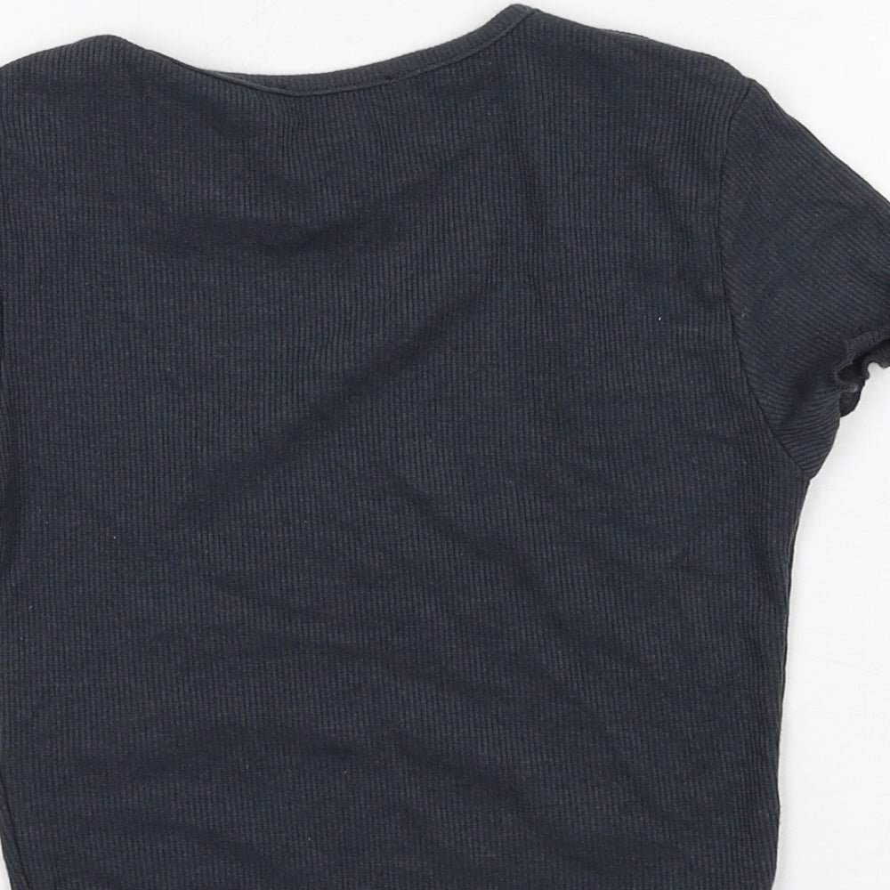 New Look Girls Grey  Jersey Basic T-Shirt Size 9 Years