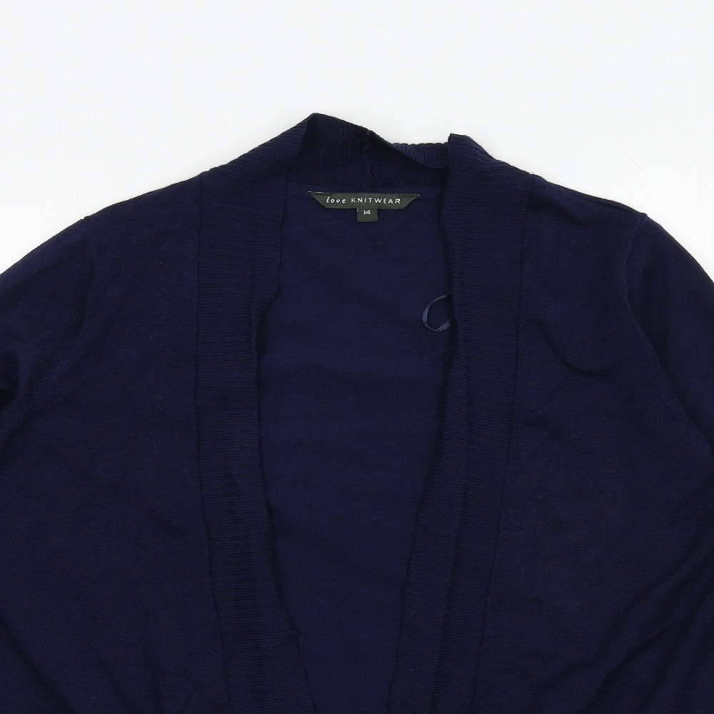 Womens UK Size 14 Bonmarché Blue Cardigan Jumper