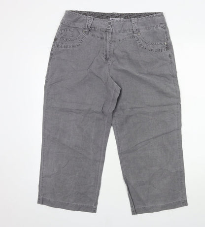Womens UK Size 14 M&Co Regular Fit  Grey Trousers