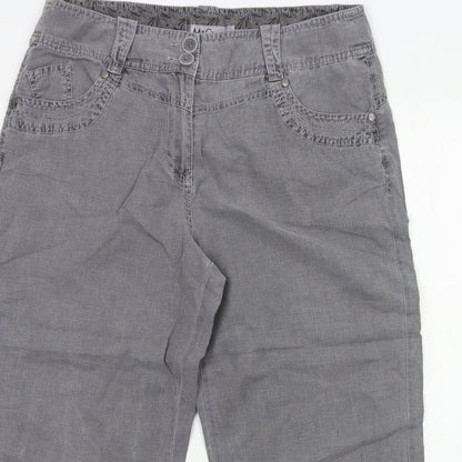 Womens UK Size 14 M&Co Regular Fit  Grey Trousers