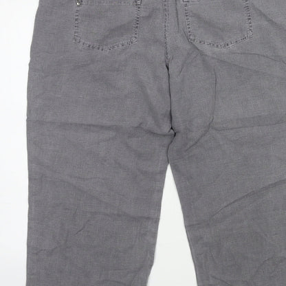 Womens UK Size 14 M&Co Regular Fit  Grey Trousers