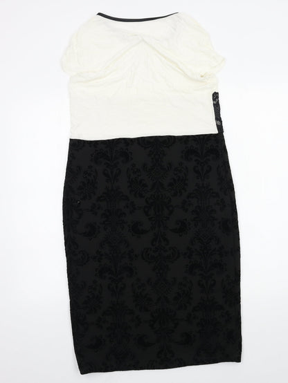 Preworn Womens Ivory  Jersey Bodycon  Size 14