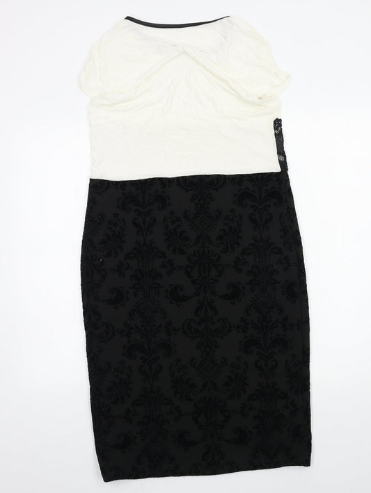 Preworn Womens Ivory  Jersey Bodycon  Size 14
