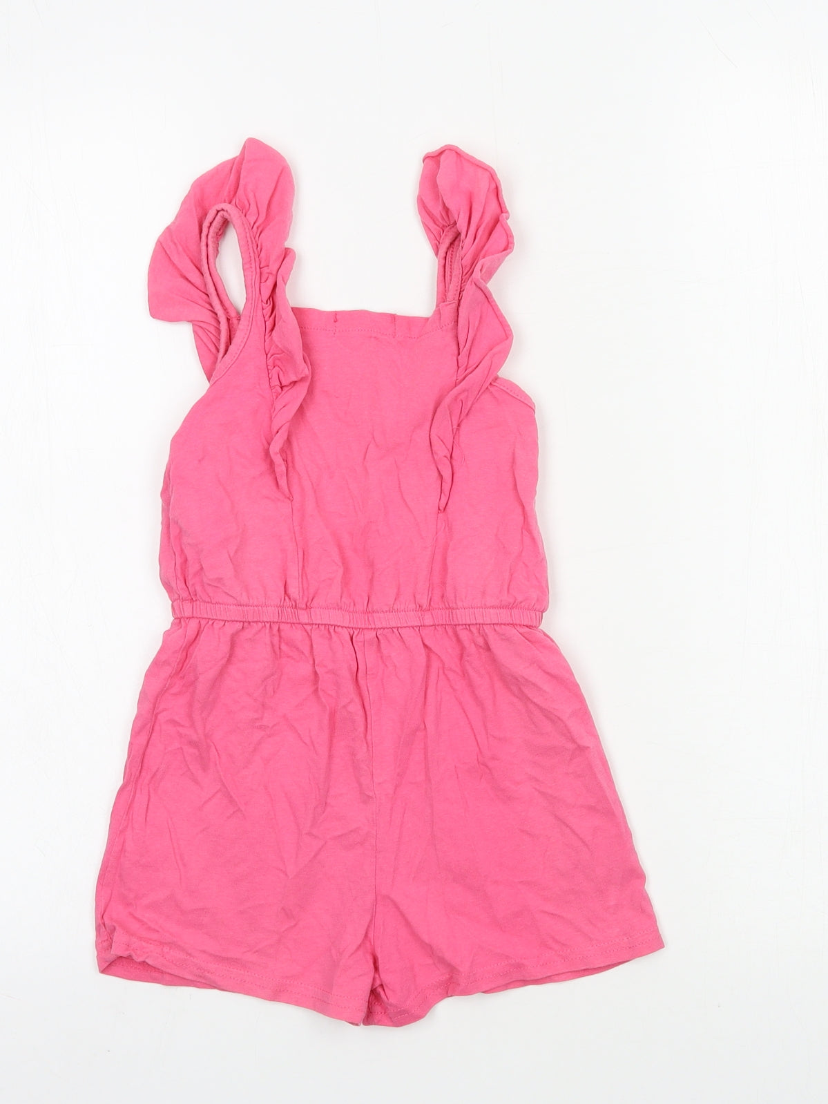 Primark Girls Pink  Jersey Playsuit One-Piece Size 5-6 Years