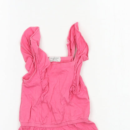 Primark Girls Pink  Jersey Playsuit One-Piece Size 5-6 Years