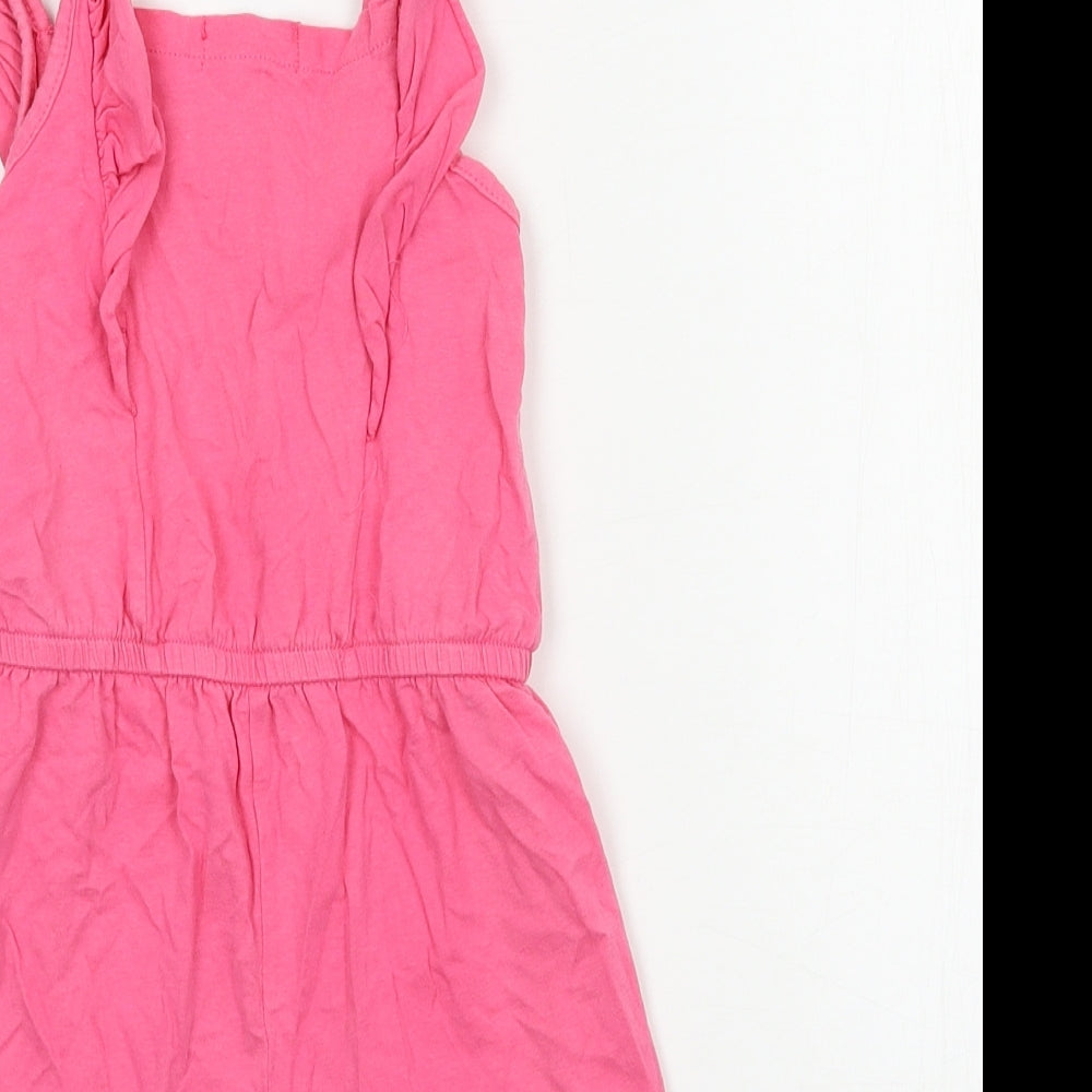 Primark Girls Pink  Jersey Playsuit One-Piece Size 5-6 Years