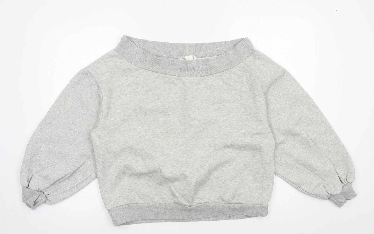 H&M Womens Grey  Jersey Pullover Sweatshirt Size L