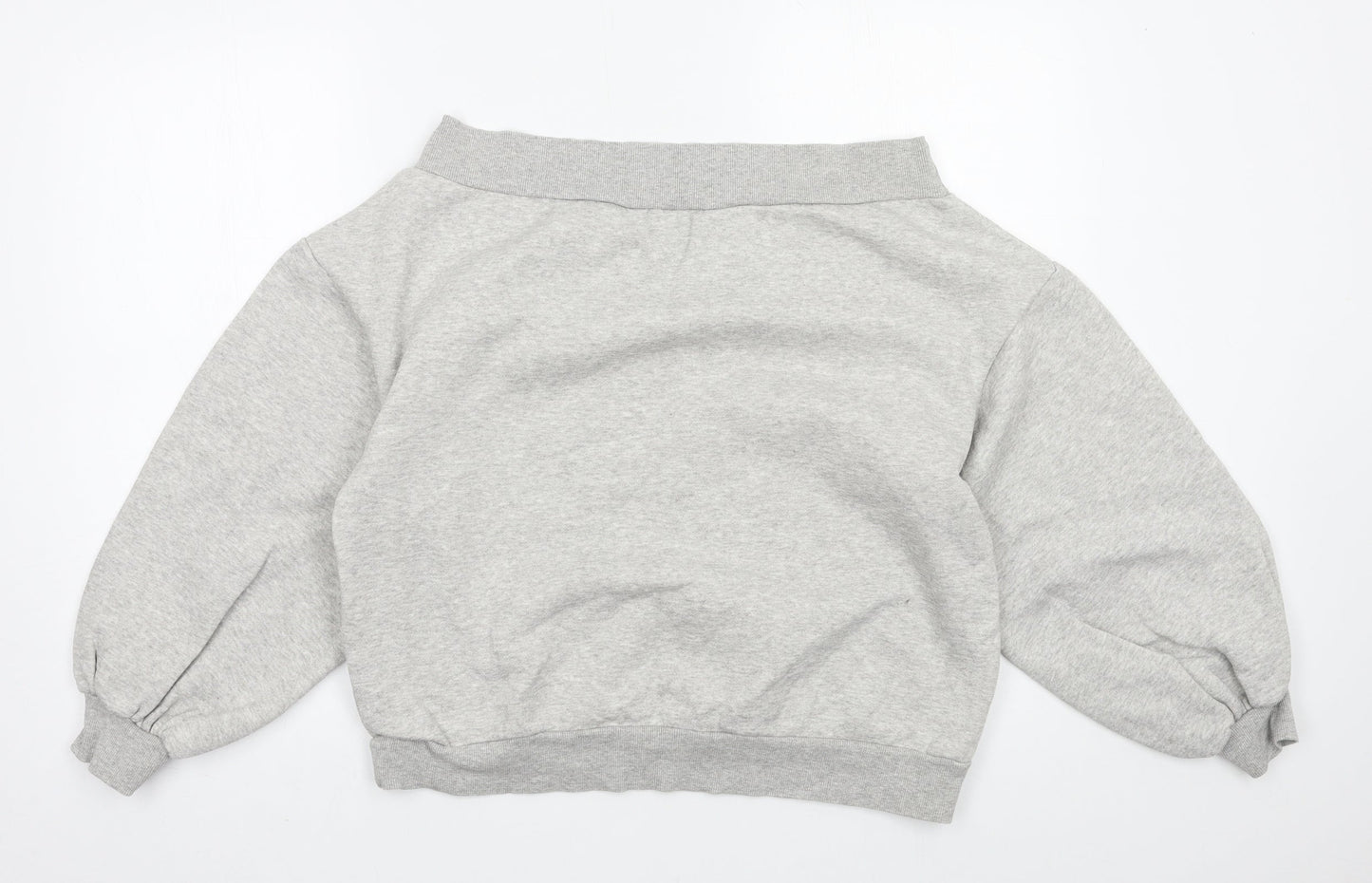 H&M Womens Grey  Jersey Pullover Sweatshirt Size L