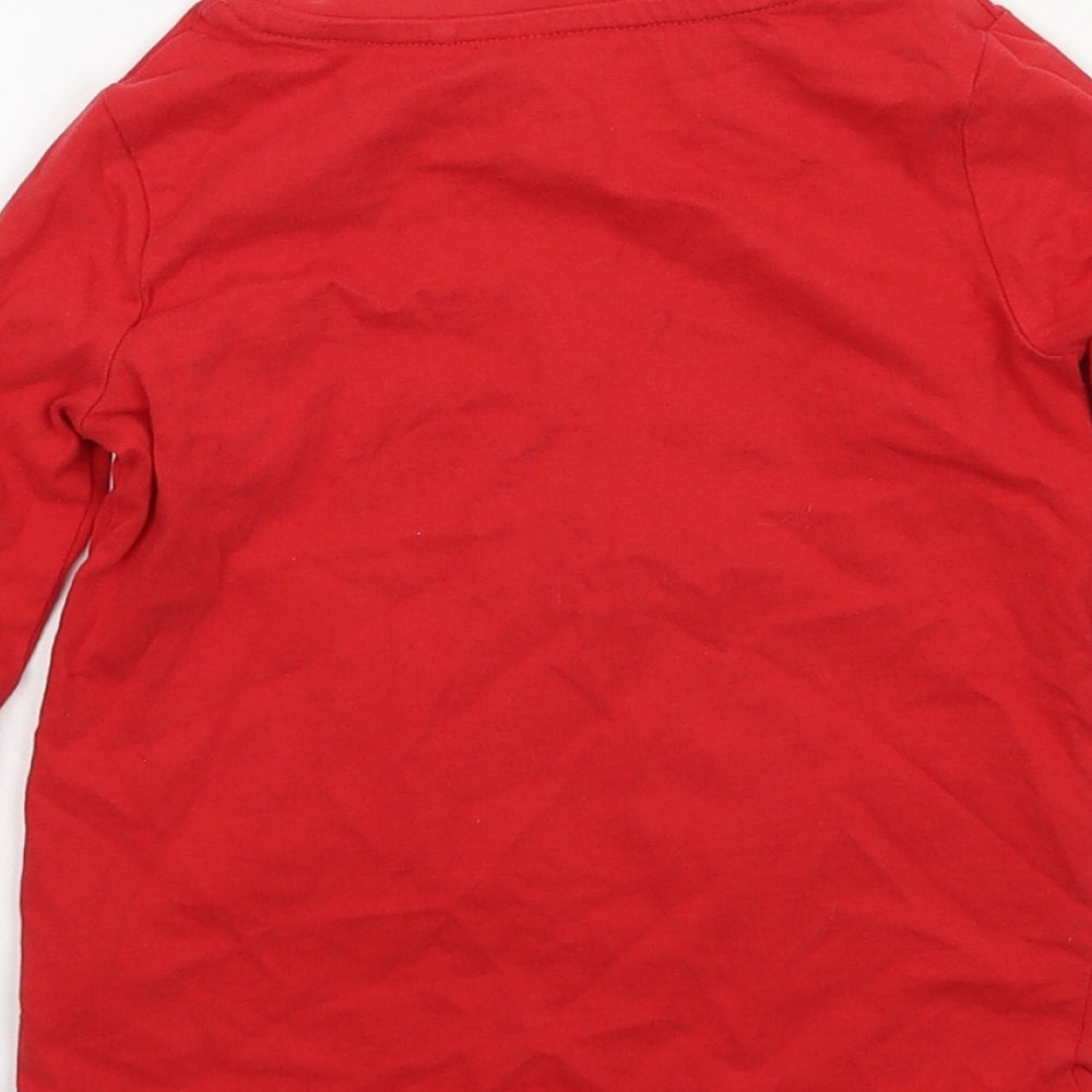 NEXT Girls Red  Jersey Basic T-Shirt Size 4 Years  - Dear Santa