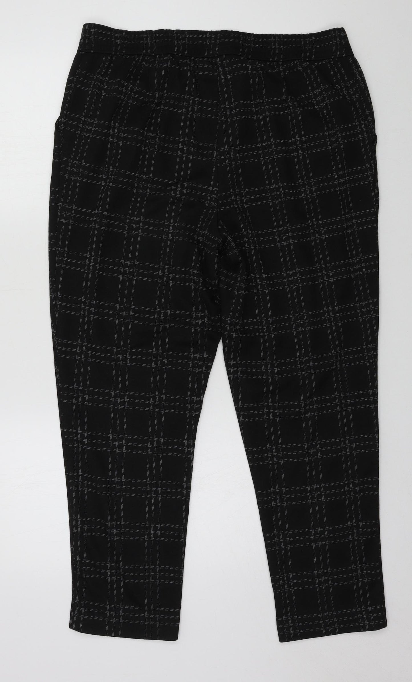 Bonmarché Womens Green Striped Jersey Trousers  Size 16 L25 in