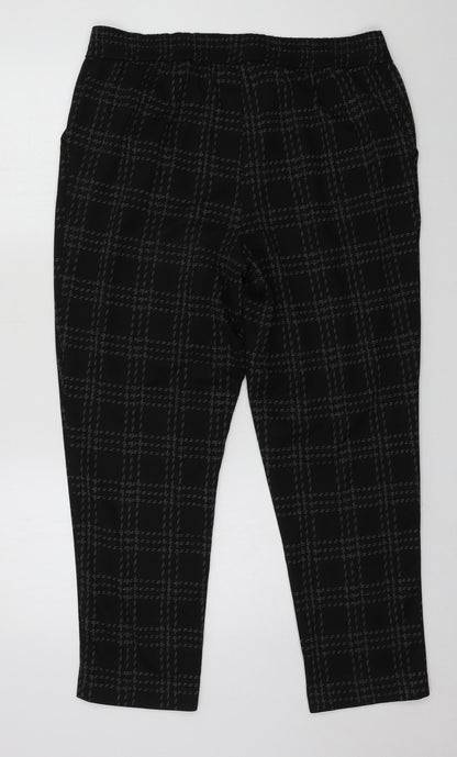 Bonmarché Womens Green Striped Jersey Trousers  Size 16 L25 in