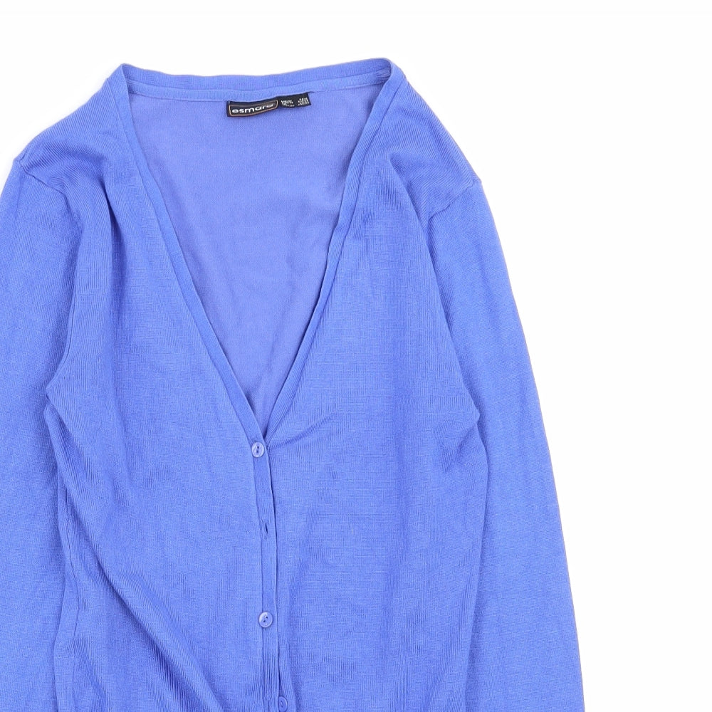 Womens UK Size 10 ESMARA Blue Cardigan Jumper