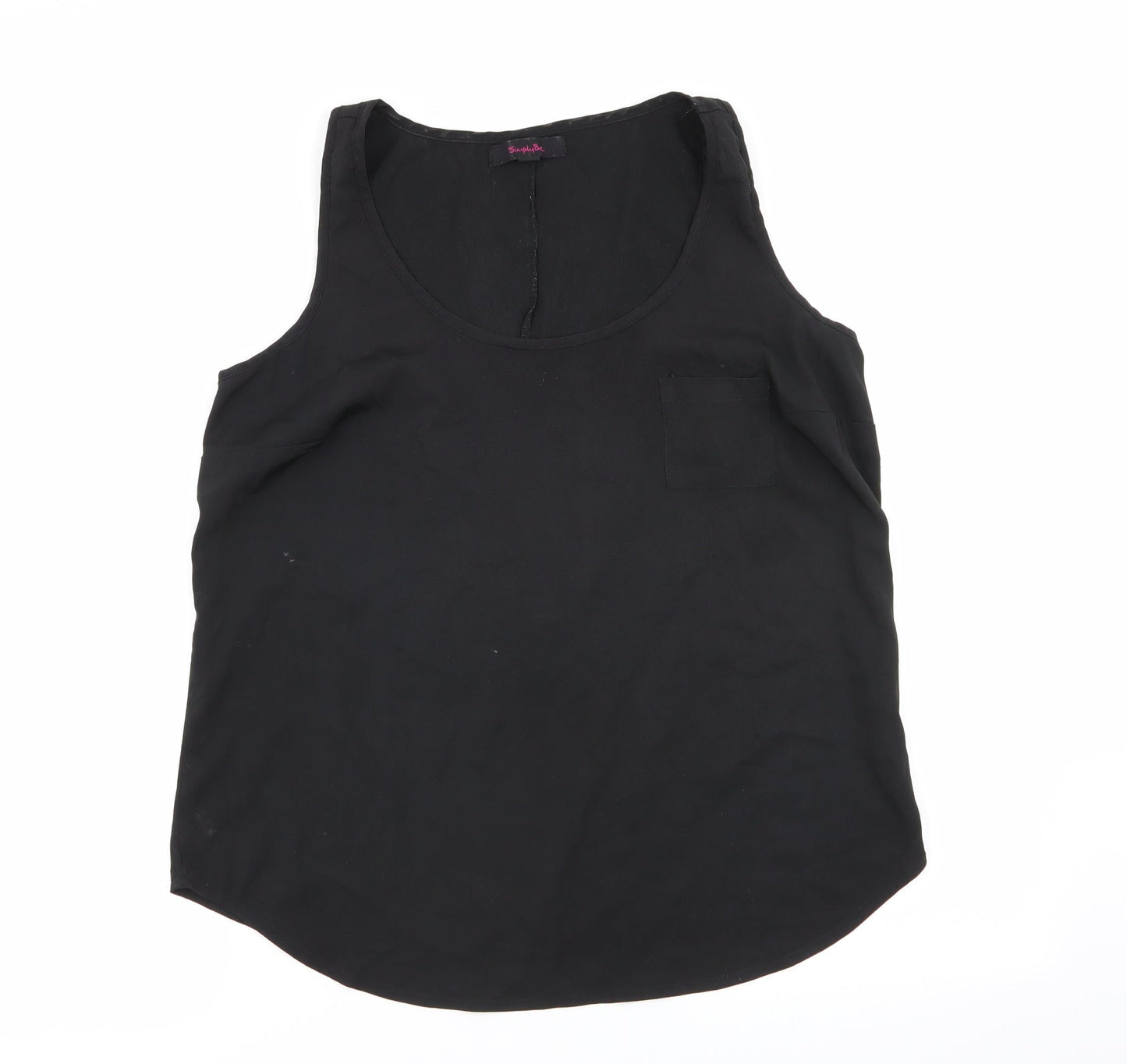 Womens UK Size 12 Simply Be Black Basic Blouse