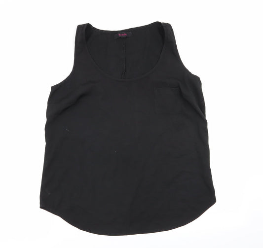 Womens UK Size 12 Simply Be Black Basic Blouse