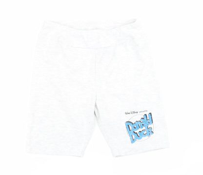 MICKEY AND FRIENDS Womens Grey   Cut-Off Shorts Size 12 - Stretch waistband
