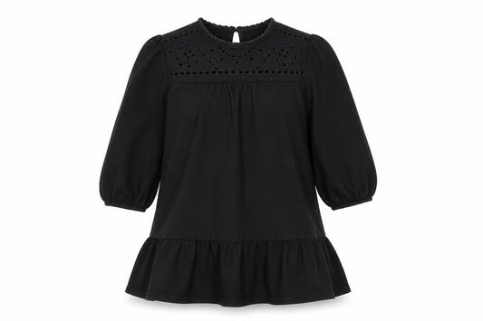 Front view of River Island women’s black fit & flare, size UK 10