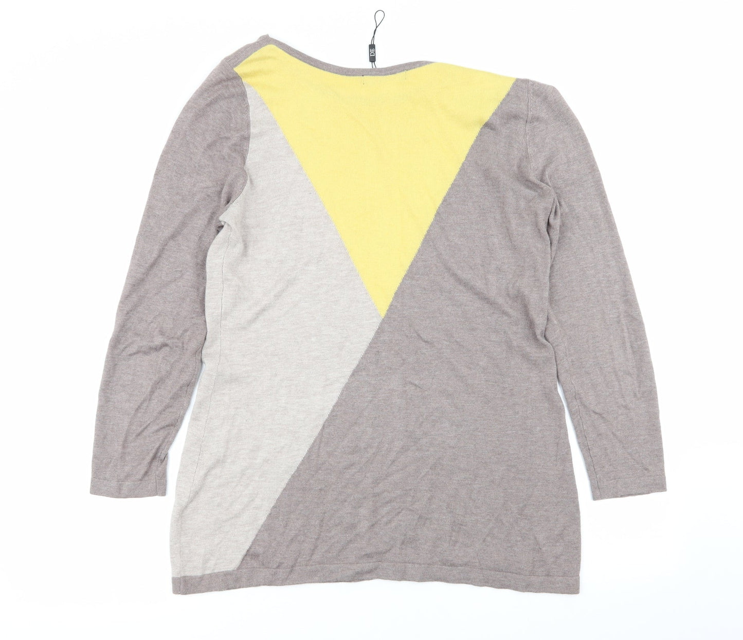 David Emanuel Womens Multicoloured Geometric  Pullover Jumper Size S