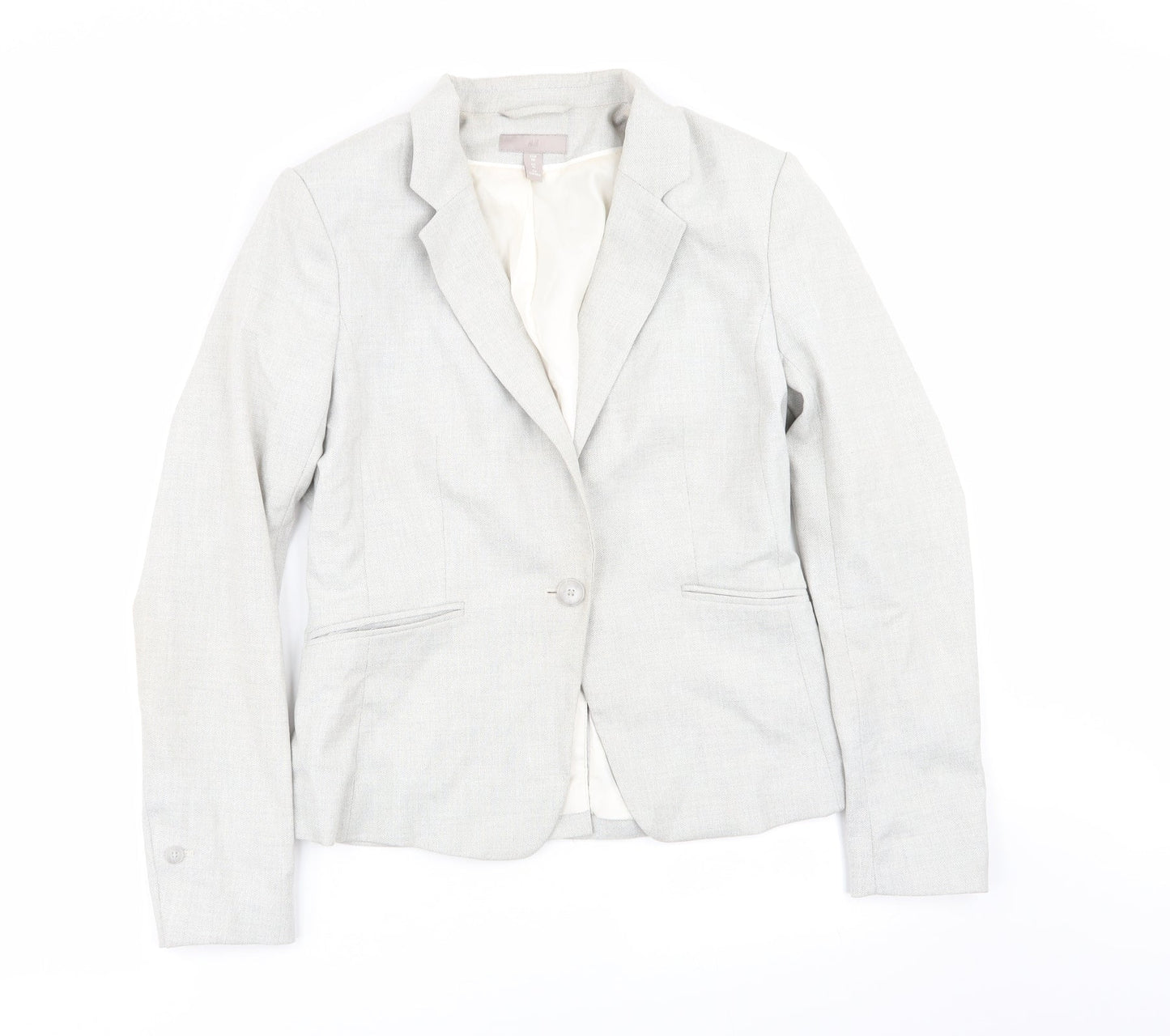 H&M Womens Grey   Jacket Blazer Size 10