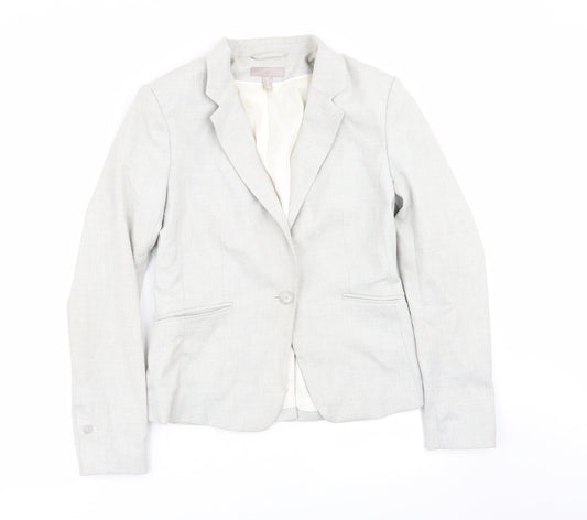 H&M Womens Grey   Jacket Blazer Size 10