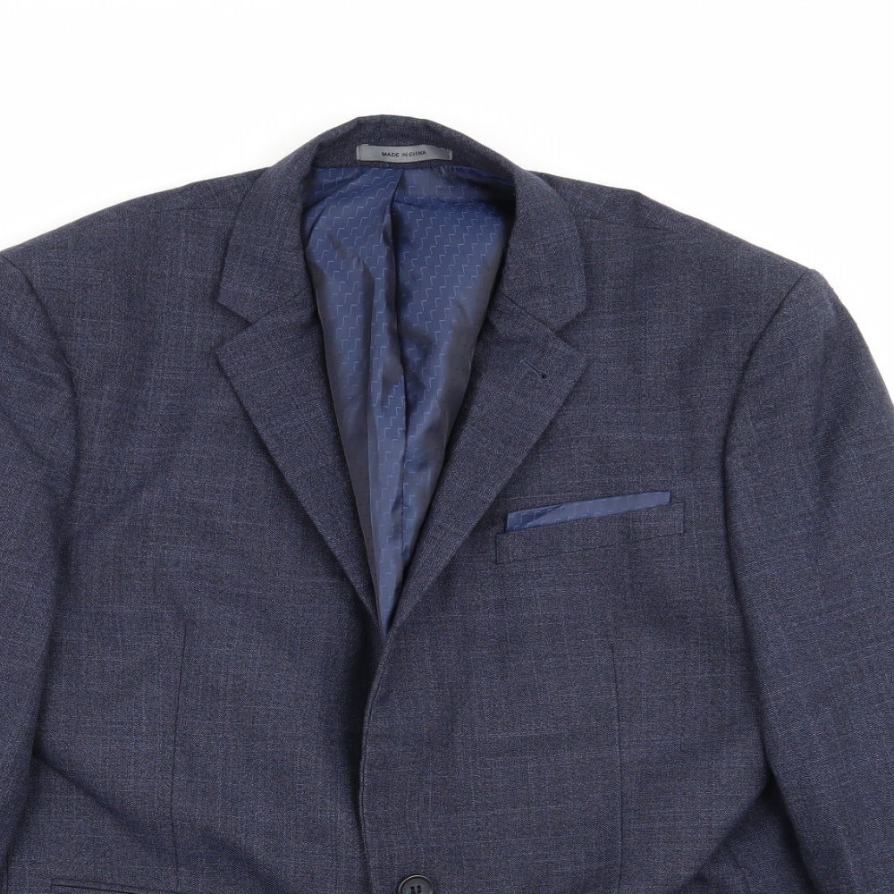 Mens UK Size 42 Cedar Wood State Regular Blue Suit Jacket